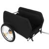 Bicycle Cargo Trailer, Removable Waterproof Cover, 40 kg Capacity, 16-Inch Off-Road Wheels, Foldable Design for Camping and Shopping – Grey/Black