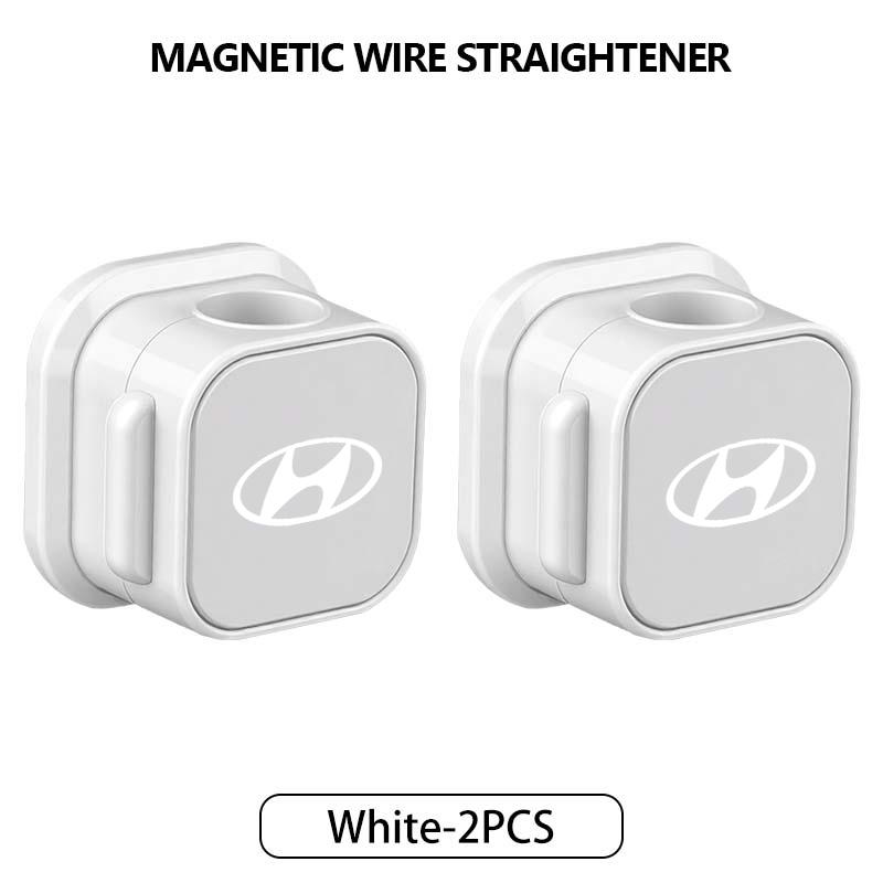 For Hyundai Magnetic Cable Holder Self Adhesive Cord Clip Charging Cable Organizer Accessories i10 i20 i30 i40 ix20 ix35 ix55 R7
