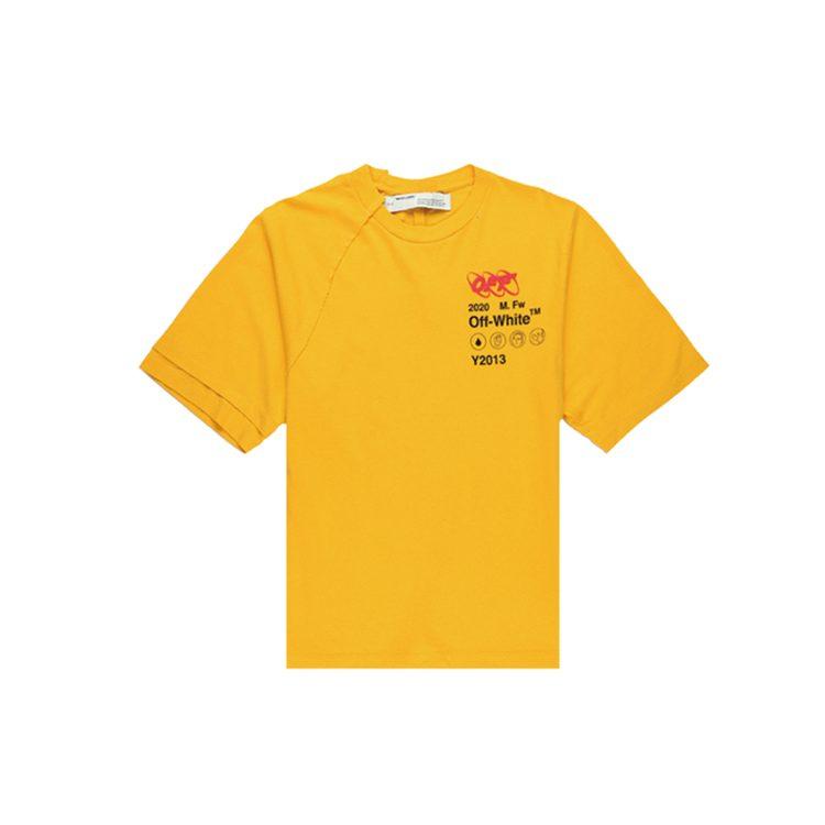 OFF WHITE Мужские футболки с круглым вырезом Умеренный прямой крой OMAA078F191850166010