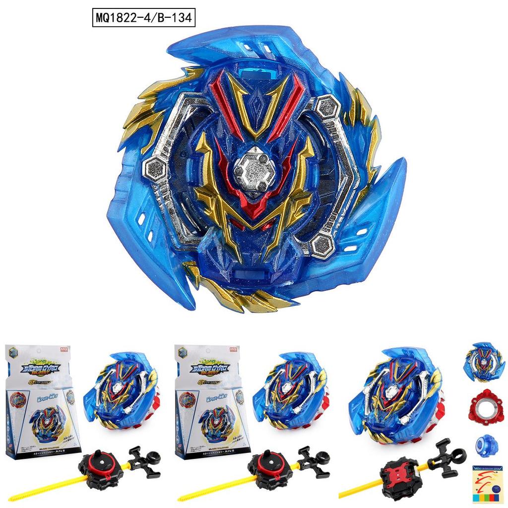 Премиальный сплав боевой волчок B-134 Zhanji Wushen с пусковым устройством двойного направления для захватывающей игры