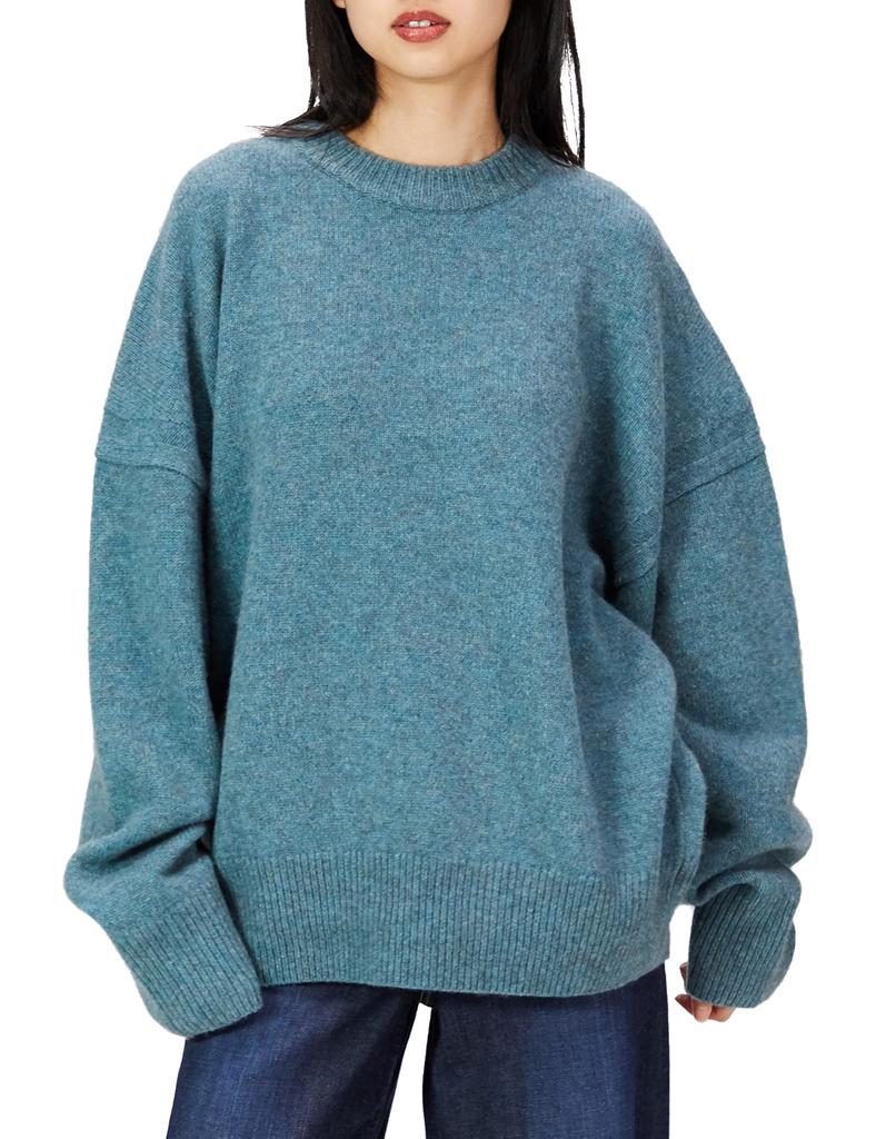 Mira Owen Yak Knit F Women's Pullover, 09WNT214072, Blue,