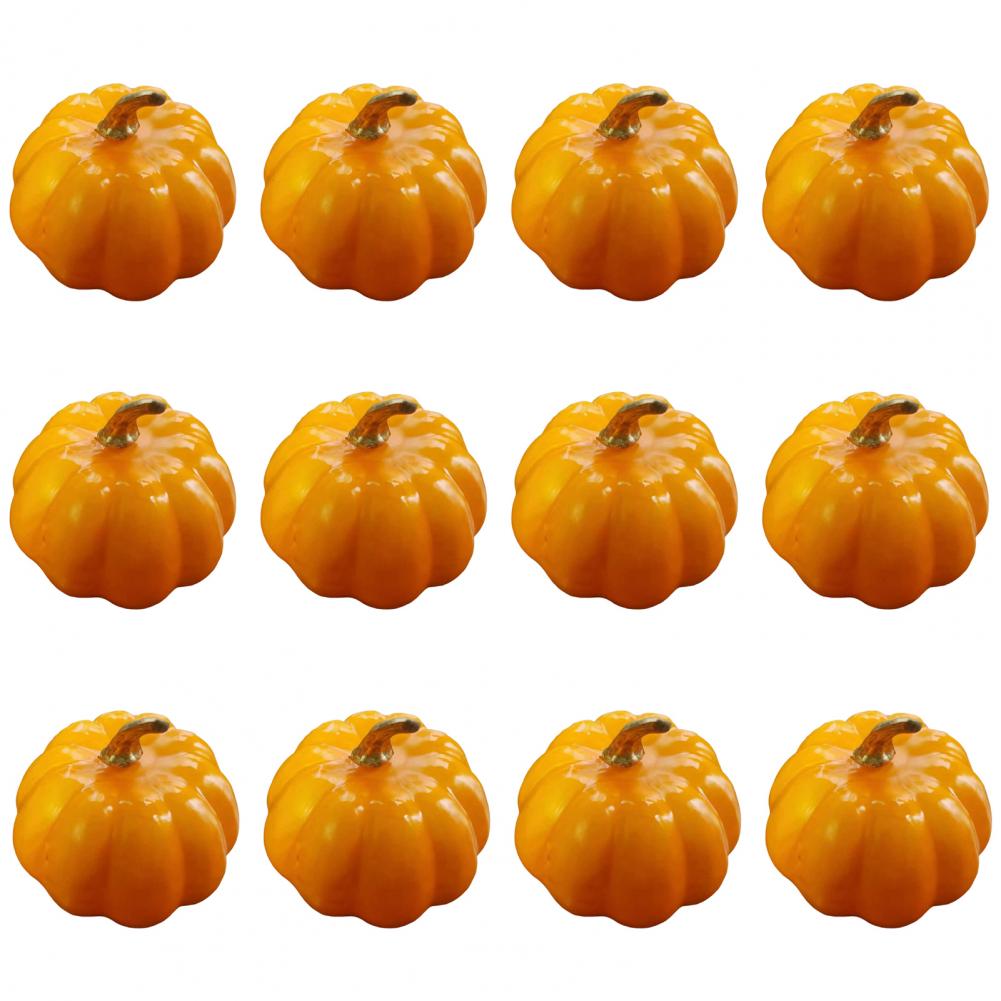 Halloween Foam Pumpkins Artificial Pumpkin Decorations Foam Pumpkins for Fall Wedding Halloween Decor Set of 12 for Thanksgiving