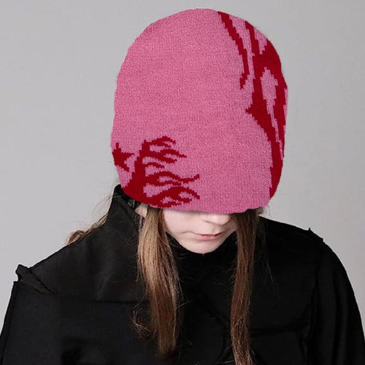 Популярная шапка-бини для взрослых, модная зимняя осенняя шапка-череп, теплая шапка-пуловер для подростков, дышащая, эластичная, жаккардовая шапка