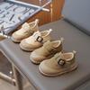 Детские Birkenstocks Весна и Осень Новые Маленькие Кожаные Туфли для Девочки Британский Стиль Мягкая Подошва для Мальчика Одноботинки