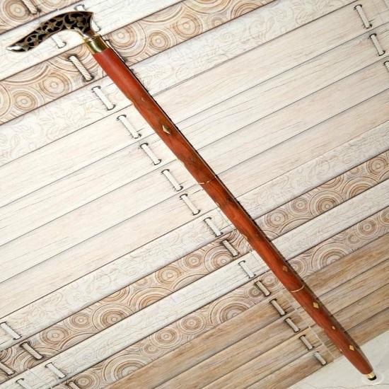 Трость деревянная трость латунная ручка британская королевская палка для надписей трость ручной работы декоративный дизайн средневековые реплики