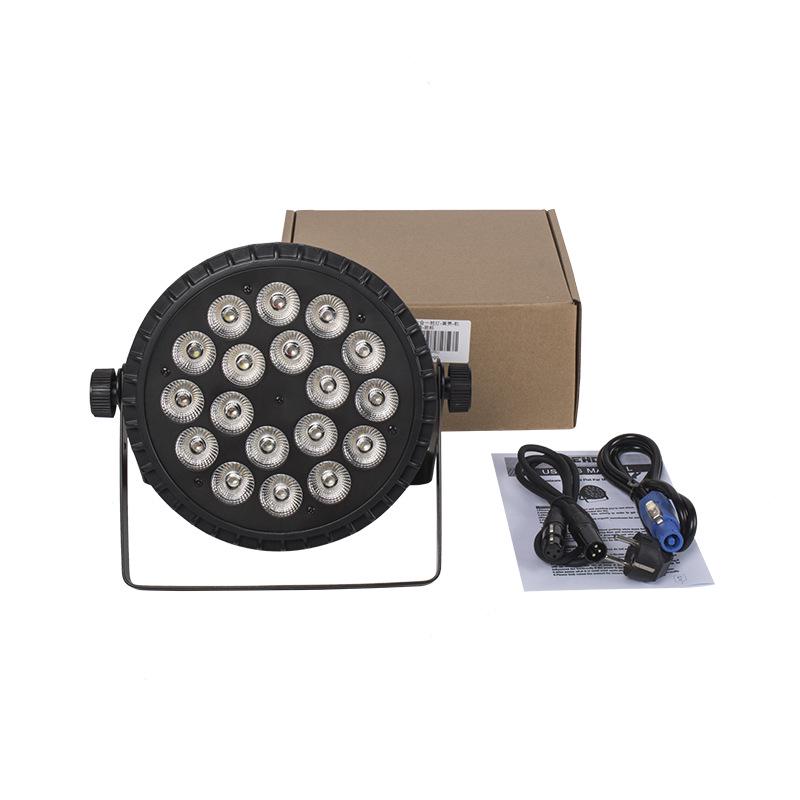 18-Piece Die-Cast Aluminum LED Par Light, 6-in-1 Stage Light Bar for Full-Color Wedding and Performance Atmosphere.