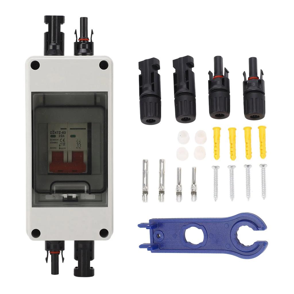 Solar Disconnect Switch Mini Circuit Breaker with IP65 Waterproof Distribution Box PV Disconnector Switch DC500V