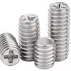 Установочный винт из нержавеющей стали 304 с крестообразным шлицем, плоский конец без головки, M3/M4/M5/M6