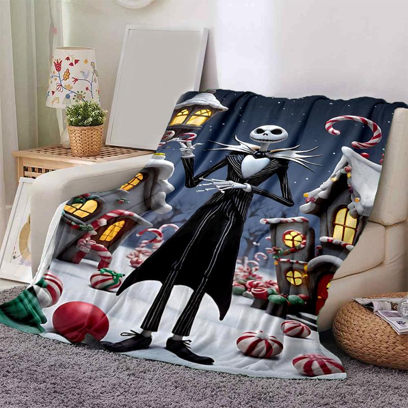 1Pc Nightmare Before Christmas Blanket Soft And Comfortable Casual Warm Camping Travel Christmas Halloween Gift M921444