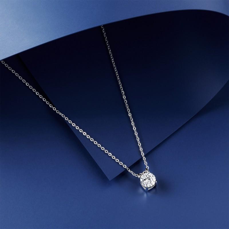 Classic Cow Head Pendant Minimalist 2ct Moissanite Necklace Women Light Luxury Daily Wear