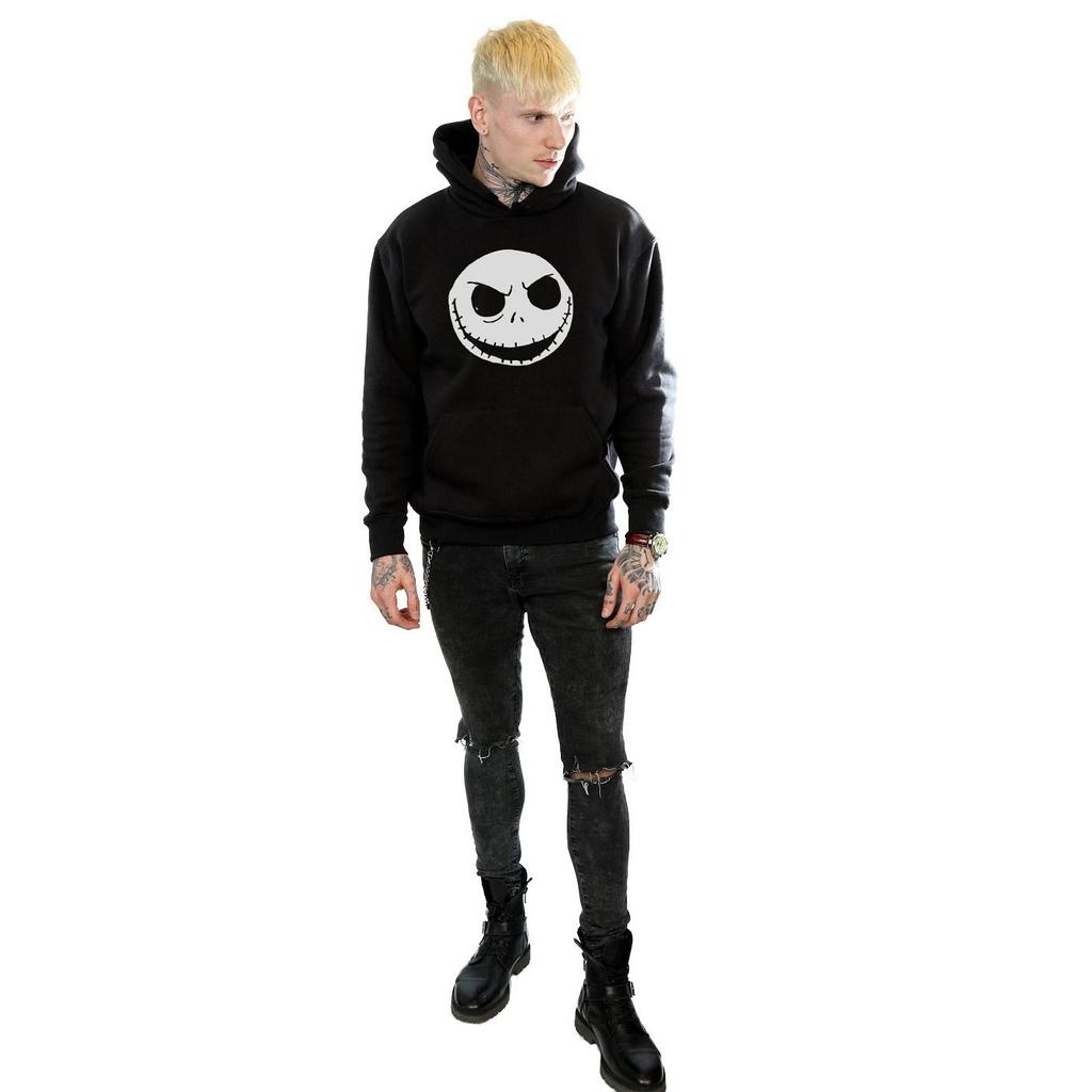 Nightmare Before Christmas Mens Jack Skellington Face Cotton Hoodie