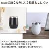 Vacuum insulated tumbler with lid, keeps drinks hot or cold, stainless steel, perfect for camping, large capacity, cute, 350ml, black