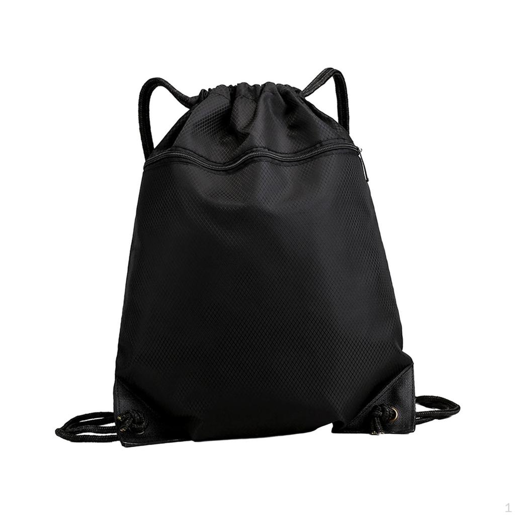 Drawstring Backpack Draw String Bag Tear Resistant Foldable Rucksack for Men Women Basketball Soccer