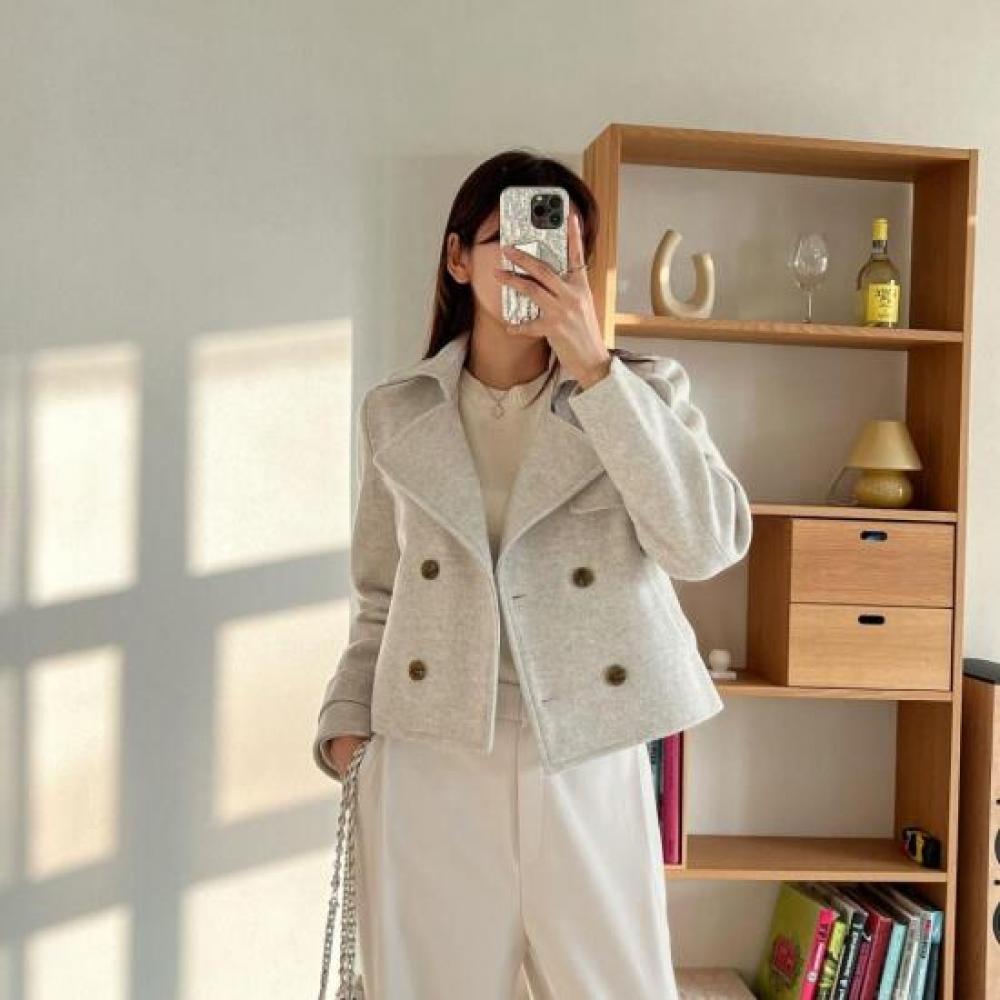 Open Run Women S Fall Trench Wool Short Coat