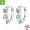 Moonstone Luminous White Gold-Plated 925 Silver Ear Cuffs