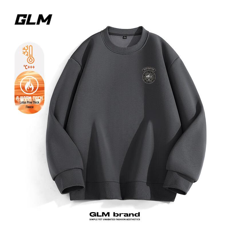 GLM Men's Sherpa Fleece Lined Crew Neck Sweatshirt