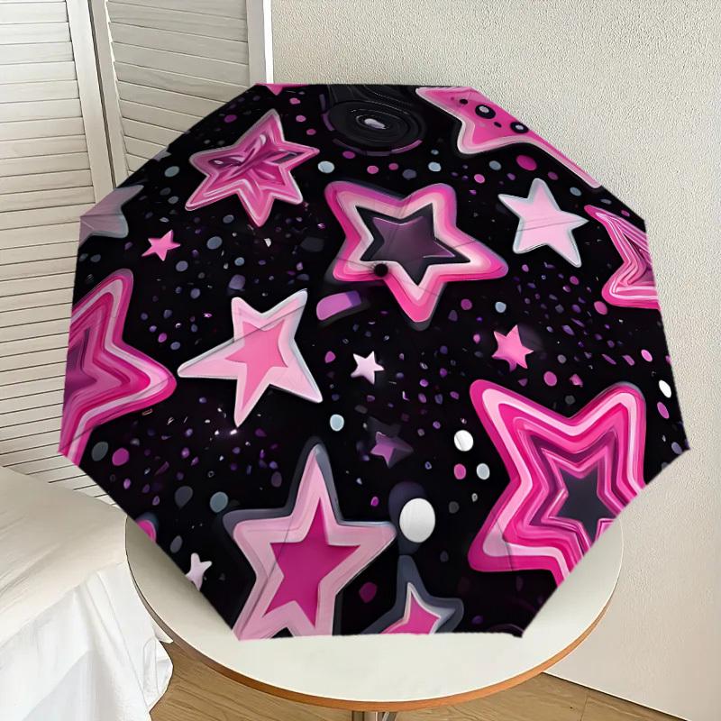 1pc Galaxy Stars Automatic Folding Umbrella Durable Iron Frame, Iron Umbrella Structure Suitable for All Seasons yy260203133