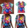 Summer Casual T Shirt With Floral Print And V Neck For Women