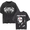 Мужская повседневная футболка с принтом Ghostemane, вываренная, готическая, оверсайз, уличная одежда, мужская хип-хоп Y2K, рэп, рок, трэп, металл, топы, футболки