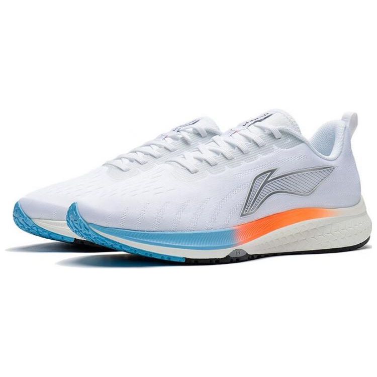 Li Ning Red Rabbit 5 удобные повседневные нескользящие износостойкие дышащие низкие кроссовки мужские кроссовки серебристо-белые ARMS009-19