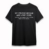 Men's Oversize T-Shirt Sarcastic Office Humor Printed Tee Short Cotton Tee Black