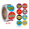 500pcs/roll Cute Cartoon Reward Sticker Teacher Encouragement Student Round Labels Animals Stationery Sticker Toys