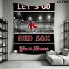 Name Custom Boston red sox logo Wall Tapestry Aesthetic Wall Hanging Printed Fabric Blanket Decorative Tapestries for Bedroom Living Room Home Decor