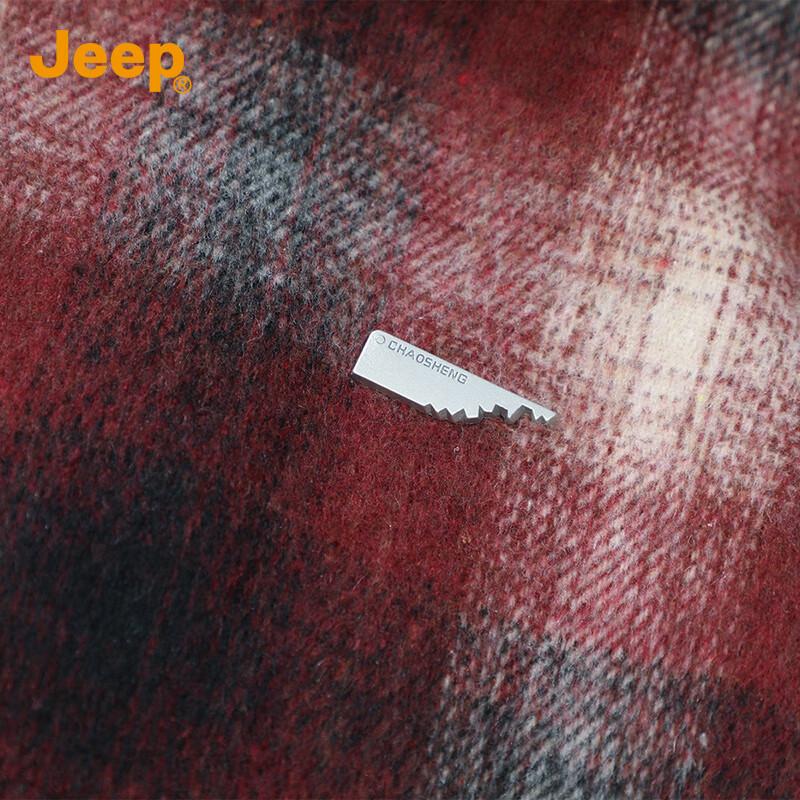 Jeep Мужская американская ретро куртка из смесовой шерсти в клетку с цветными блоками