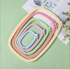 Candy Color Plastic Cross Stitch Embroidery Hoops, Circles & Squares, 4 Sizes, AC233