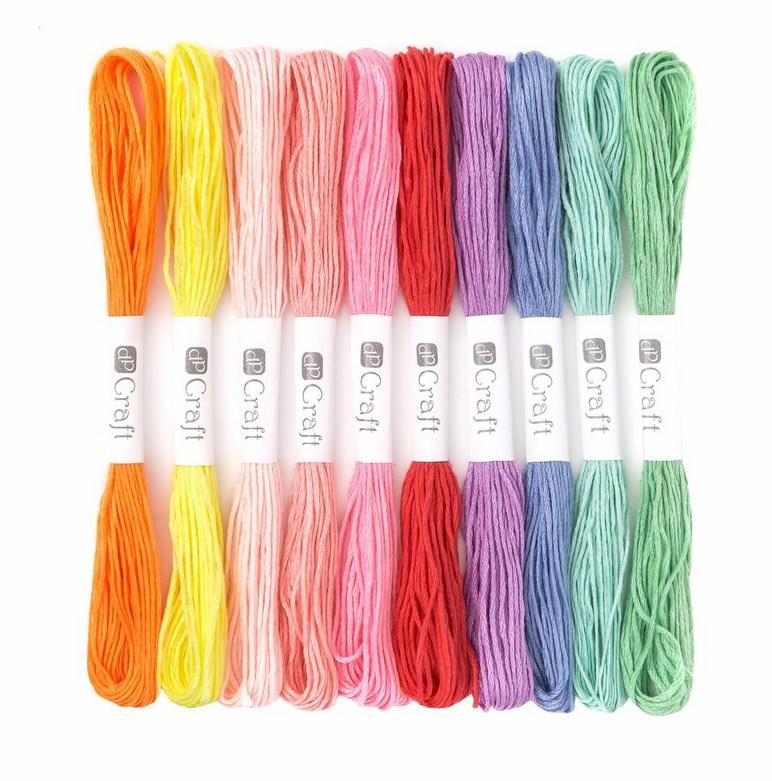 Floss set 8 M, 10 PCS rainbow 4739