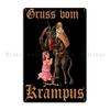 Gruss Vom Krampus Vintage Retro Krampus With Child Metal Signs Wall Cave Bar Cave Bar Print Garage Tin Sign Poster