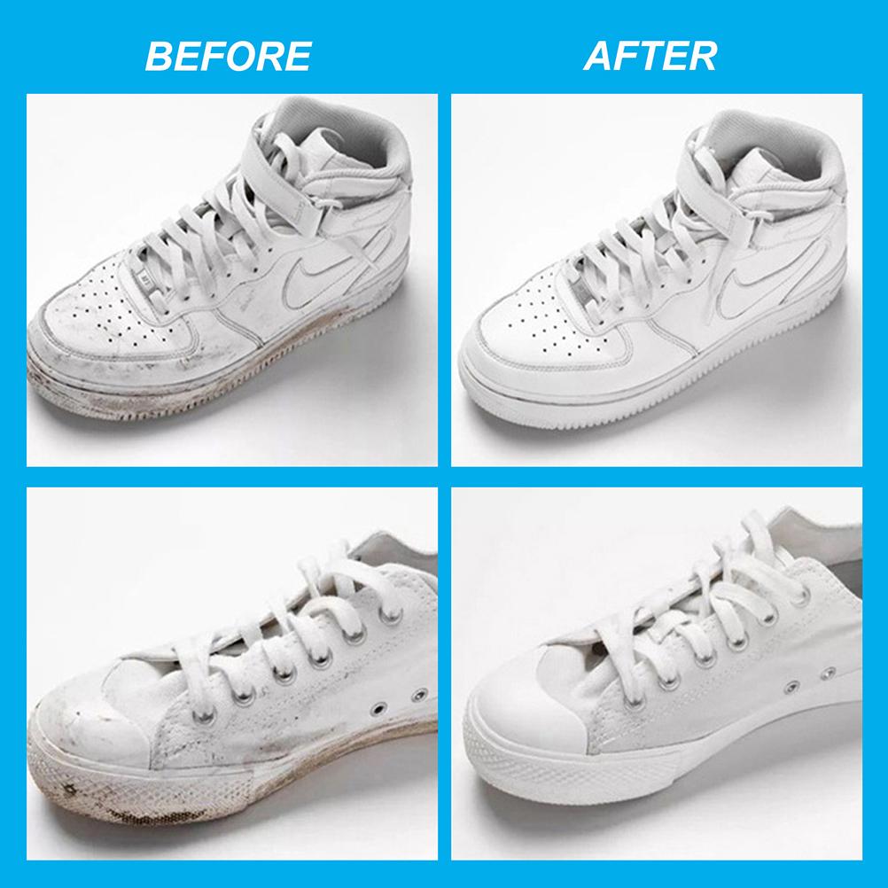 White Shoe Cleaner No Washing White Sneaker Cleaner Whitener Stain Remover Removes Dirt Yellow Edge for Canvas Shoes