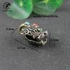 Copper Brave Troops Head Bell Small Ornaments Desk Feng Shui Decorations Retro Brass Keychain Pendants Home Decor Living Room
