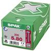 SPAX 0201010500805 Vis à bois 5 mm 80 mm T-STAR plus acier WIROX 200 pc(s)