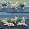 Dog Figurines Attractive Adorable Posture DIY Material Garden Ornament Figurine Miniature