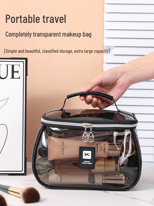 Водонепроницаемая прозрачная ПВХ сумка-органайзер для туалетных принадлежностей и косметики большой вместимости