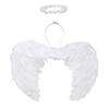 Black White Red Pink Angel Wings & Halo Feather Fancy Dress Props Party Supplies Fairy  Adults&Kids