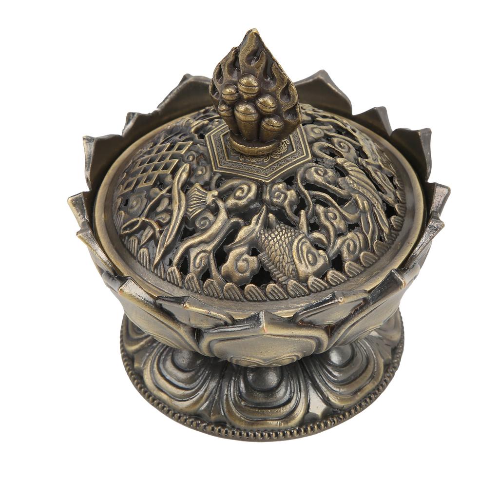 Incense Burner Bronze Anticorrosion RustProof Durable Classical Charcoal Burner for Home Decoration