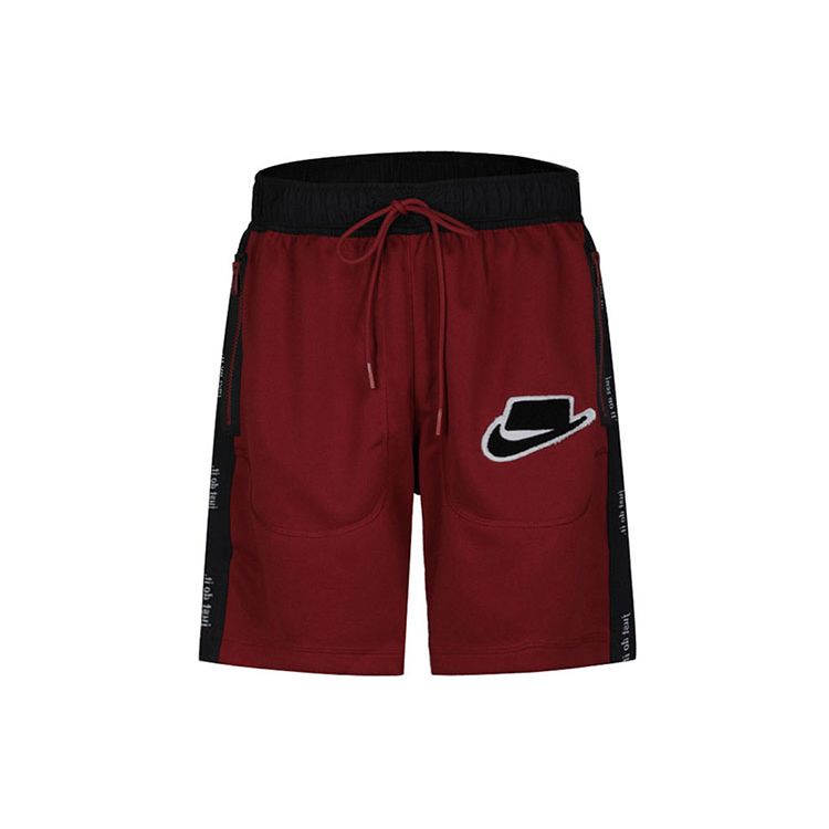 Nike Colorblock Logo Print Sports Shorts Men Bottoms Red BV4610-677