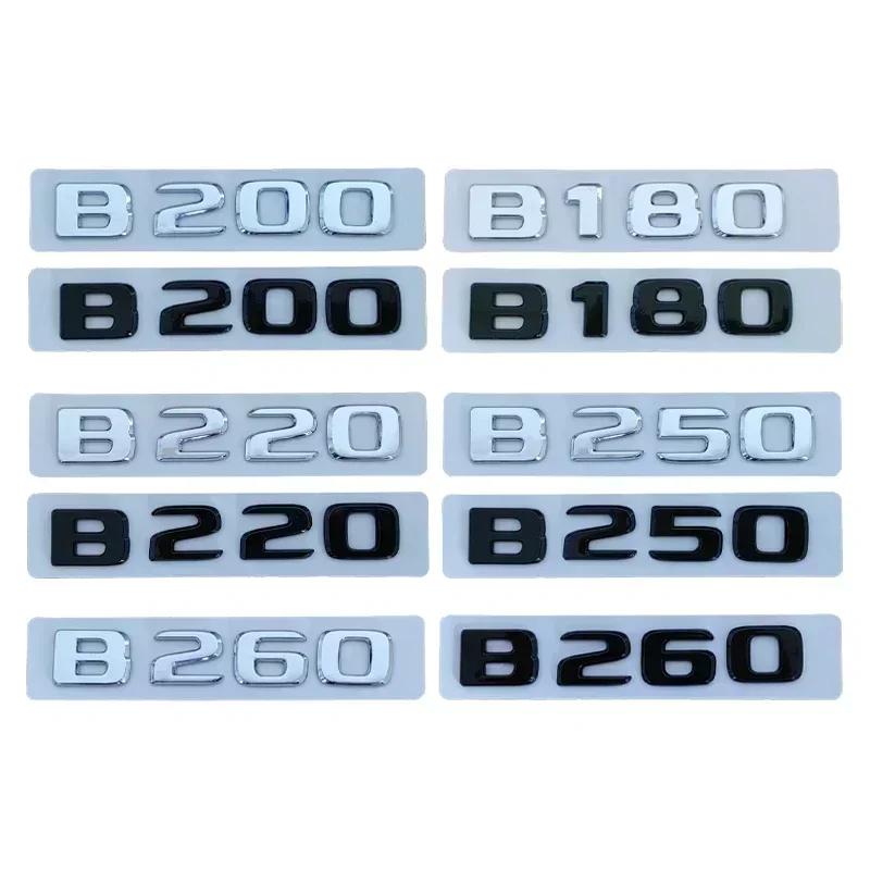 3D ABS Chrome Black Car Rear Trunk Emblem Badge Stickers For Mercedes Benz B160 B180 B200 B220 B260 W245 W246 Accessories PP5