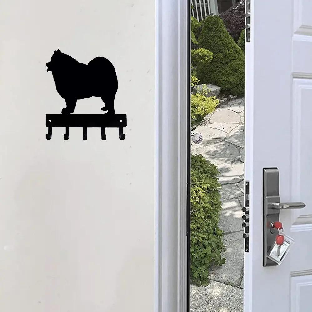 1pc Samoyed Dog Key Rack Hanger - 6 Inch Wide/9 Inch Wide Metal Wall Art Storage rack,Hook for wall,Iron Art,Coat Hanger