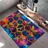 Bees vibrant honeycomb teamwork carpet Yoga living room room decor children's crawling mat doormat area rug games mat