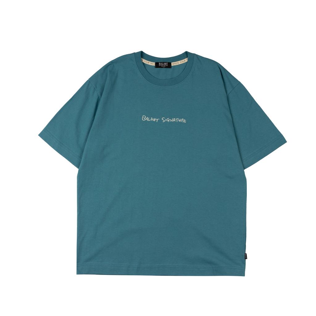 BALANT Signature Slogan Basic T-Shirt - Sky Blue