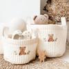Baby Bags Cute Bear Embroidery Diaper Bag Caddy Nappy Cart Storage Mummy Maternity Bag for Newborn Diapers Toys Organizers
