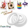 White Foam Ring Round Handmade Craft Decor New DIY White Blanks Home