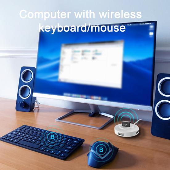 Беспроводной адаптер Plug and Play Поддержка нескольких устройств Низкая задержка Настольный компьютер USB Аудиоприемник Адаптер с поддержкой Bluetooth 5.3