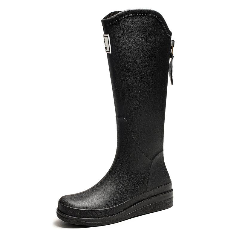 Теплые непромокаемые ботинки, женская модная верхняя одежда, водонепроницаемые, для взрослых, высокие, но нескользящие, до колена, женские непромокаемые ботинки