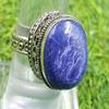 Лазурит драгоценный камень 925 пробы посеребренный антикварное винтажное кольцо США SZ 7 ювелирные изделия AVRF91