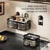Rust-proof Kitchen Wall Hanging Rack Suction Cup Hanging Onion Storage Box  Shower