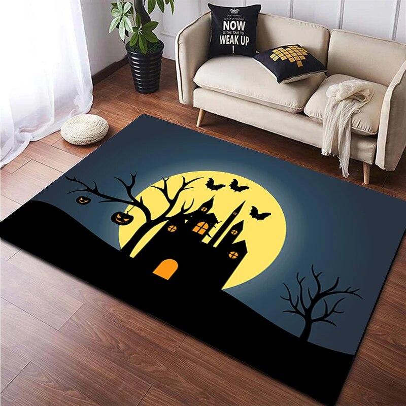Halloween New Year Gift HD Printing Area Carpet, Living Room Sofa Decorative Carpet, Anti-skid Mat, Alfombras Direct Shipment